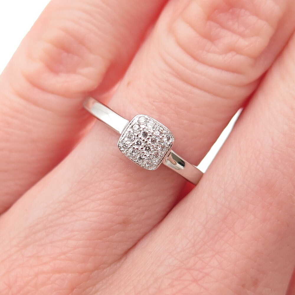 925 Sterling Silver Round-Cut C Z Engagement Ring Size 6